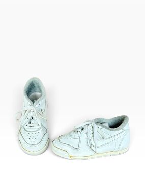 Nike White Leather Scoots Sneakers Vintage 1982 Boy Girl Toddler Size 7.5
